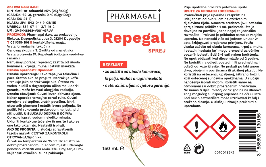 Repegal sprej za zaštitu od uboda insekata